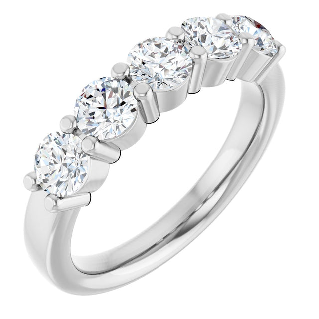 14K White 1 1/4 CTW Lab-Grown Diamond Anniversary Band