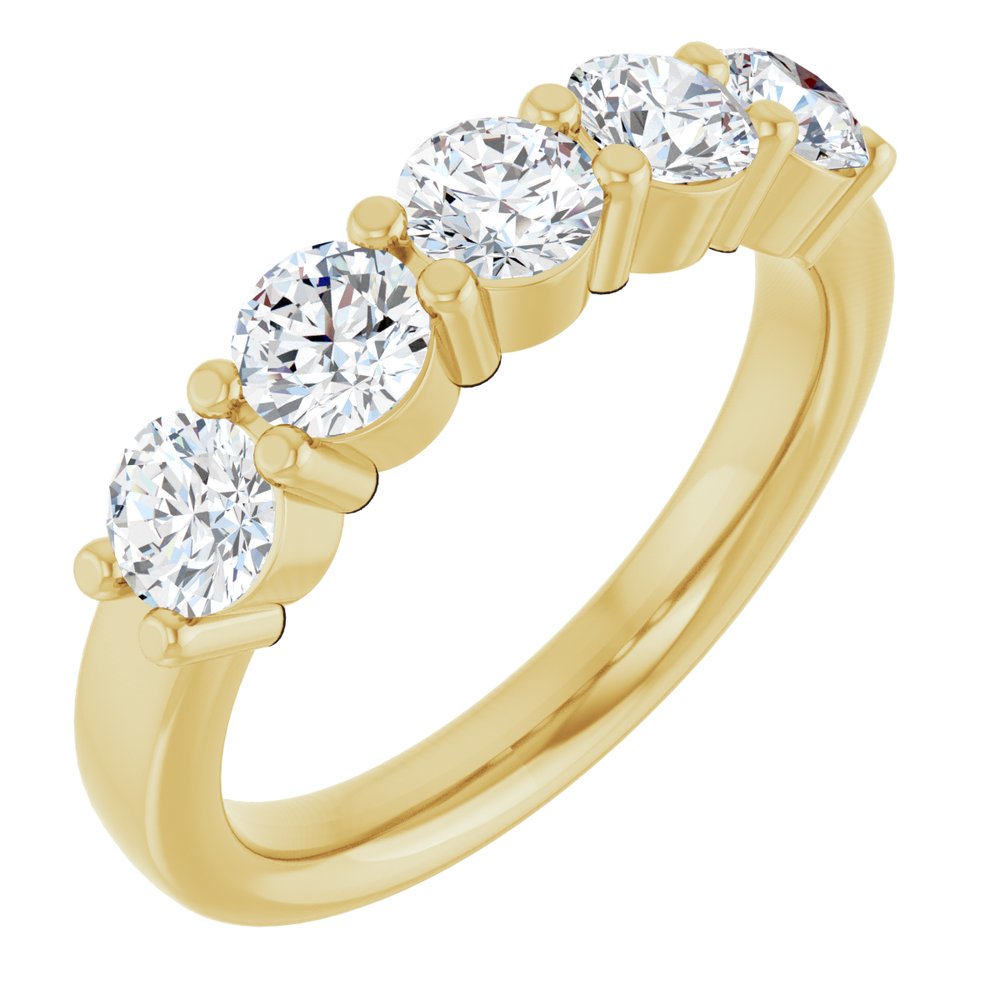 14K Yellow Gold 1 1/4 CTW Lab-Grown Diamond Anniversary Band