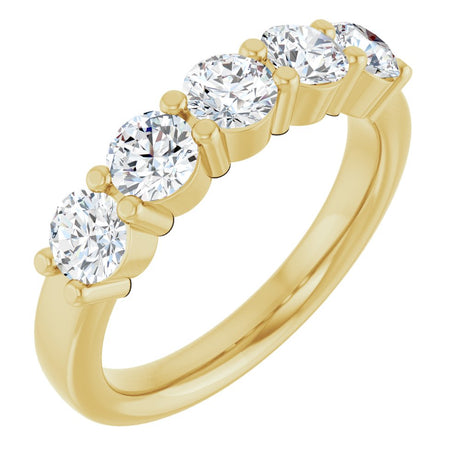 14K Yellow 1 1/4 CTW Lab-Grown Diamond Anniversary Band