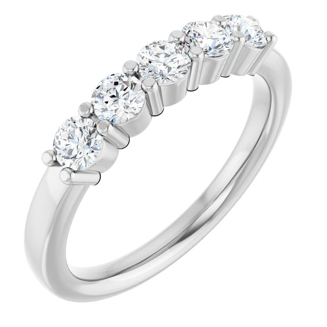 14K White 5/8 CTW Lab-Grown Diamond Anniversary Band 