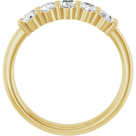 14K Yellow Gold 9/10 CTW Lab-Grown Diamond Anniversary Band
