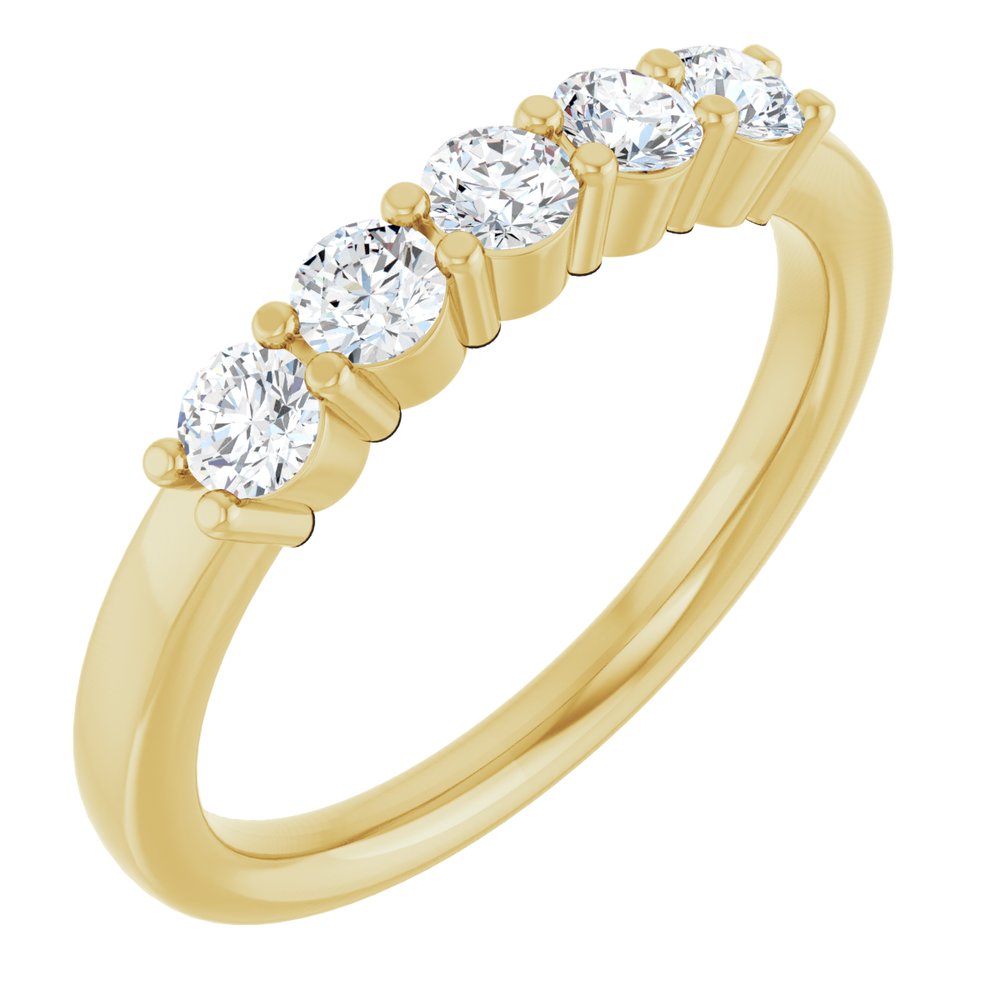 14K Yellow 1/2 CTW Lab-Grown Diamond Anniversary Band