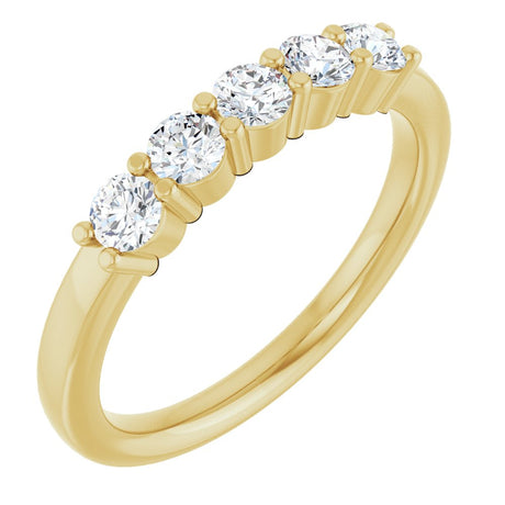 14K Yellow Gold 1/2 CTW Natural Diamond Anniversary Band