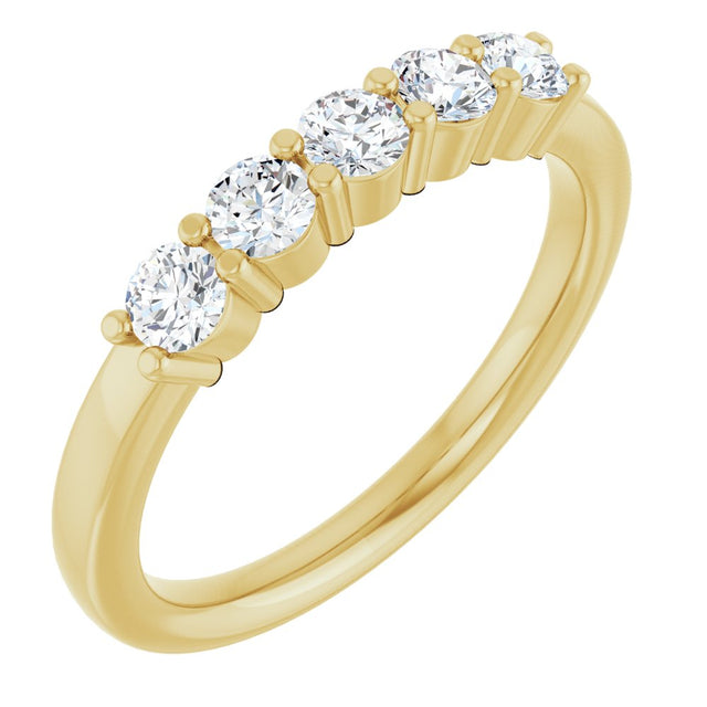 14K Yellow Gold 1/2 CTW Natural Diamond Anniversary Band