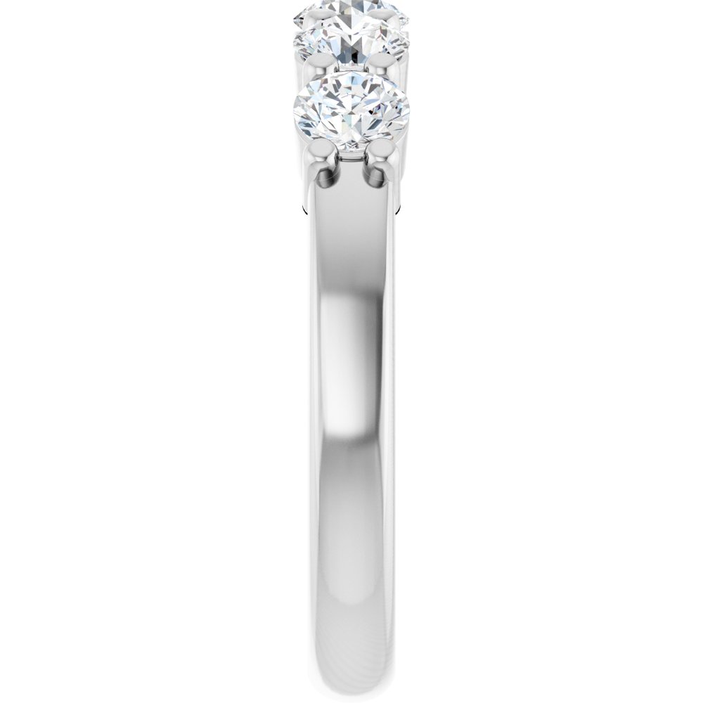 14K White Gold 1 CTW Lab-Grown Diamond Anniversary Band