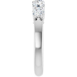14K White Gold 1 CTW Lab-Grown Diamond Anniversary Band