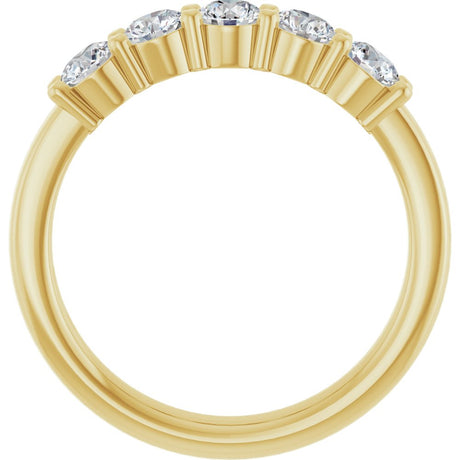 14K Yellow Gold 3/4 CTW Lab-Grown Diamond Anniversary Band