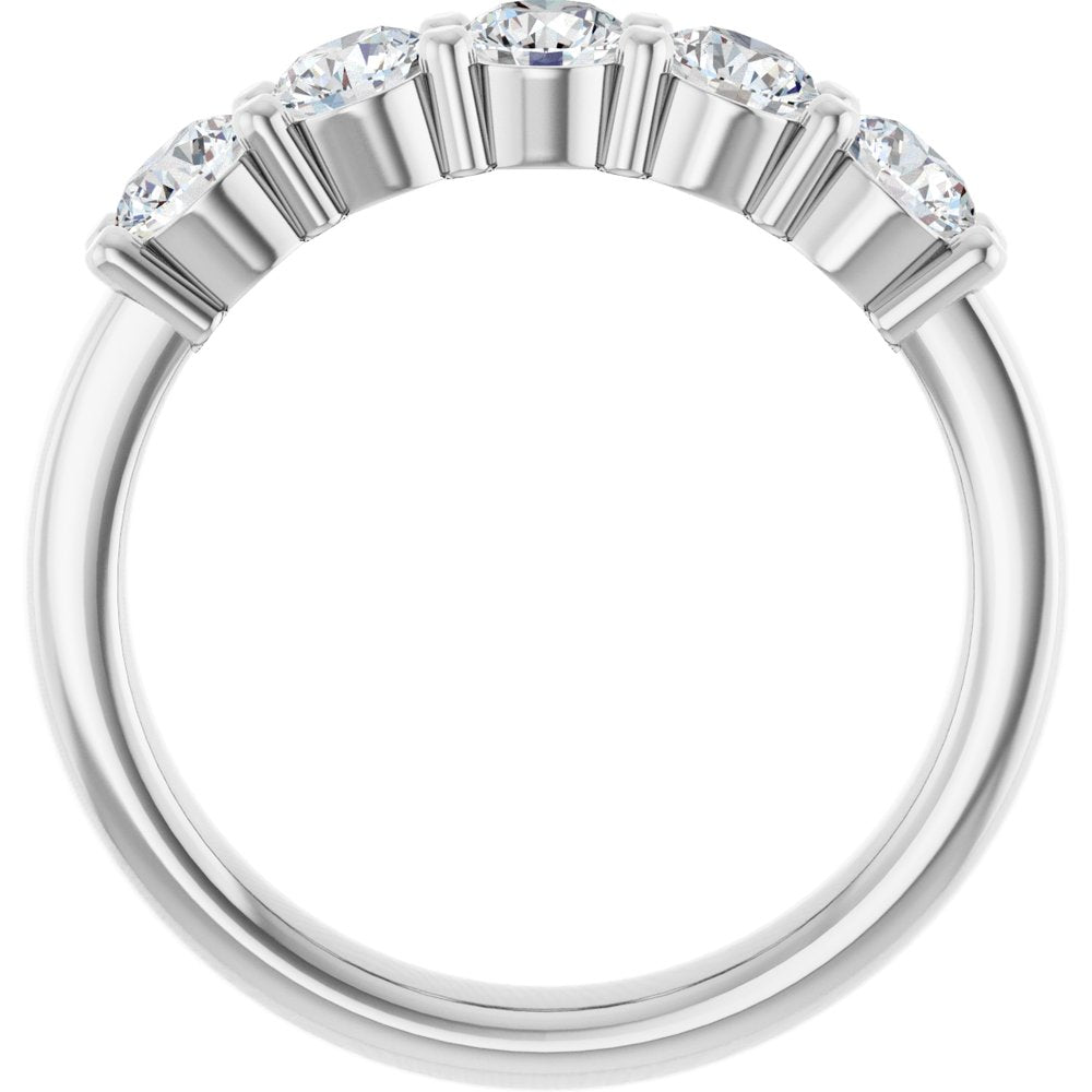 14K White Gold 1 CTW Lab-Grown Diamond Anniversary Band