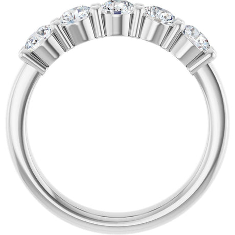 14K White Gold 1 CTW Lab-Grown Diamond Anniversary Band