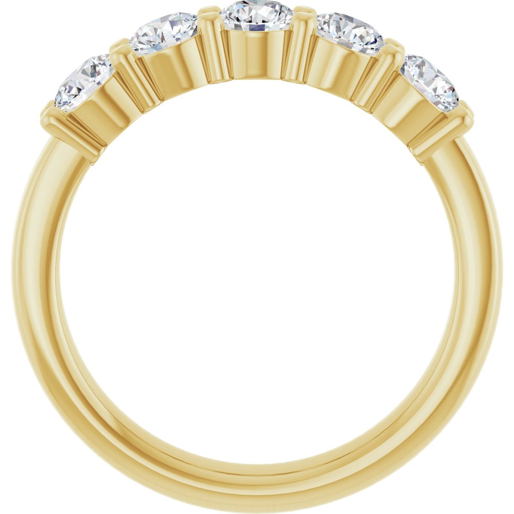 14K Yellow Gold 1 CTW Lab-Grown Diamond Anniversary Band