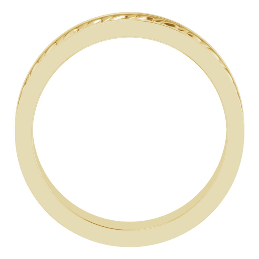 14K Yellow 6 mm Scale Patterned Band Size 9