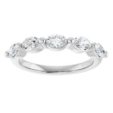 14K White Gold 1 CTW Lab-Grown Diamond Anniversary Band