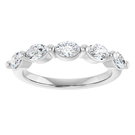 14K White Gold 1 CTW Lab-Grown Diamond Anniversary Band