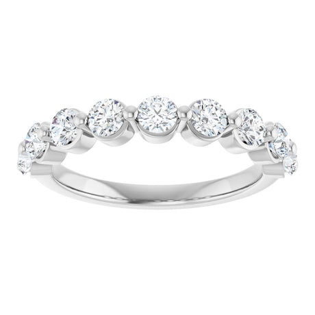 14K White Gold 9/10 CTW Natural Diamond Anniversary Band