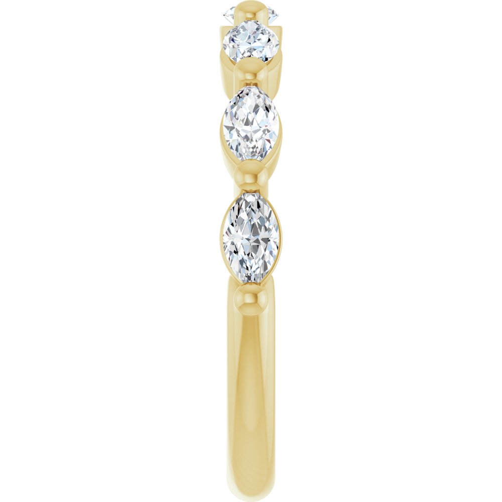14K Yellow Gold 3/4 CTW Lab-Grown Diamond Anniversary Band