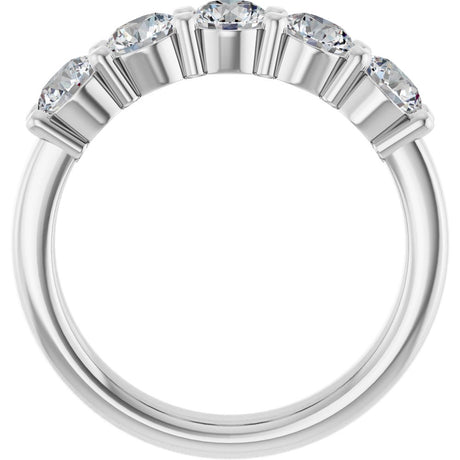 14K White 1 1/4 CTW Lab-Grown Diamond Anniversary Band