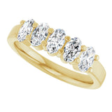 14K Yellow Gold 9/10 CTW Lab-Grown Diamond Anniversary Band