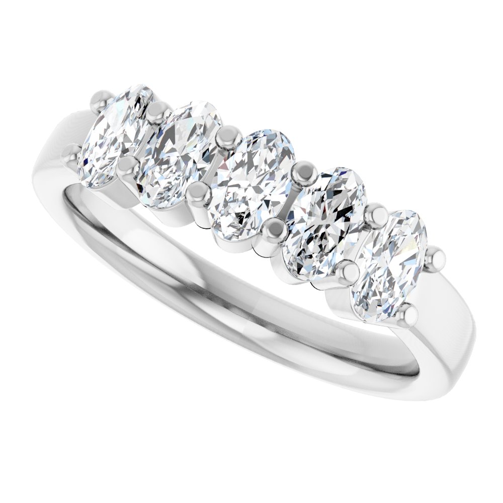 14K White Gold 9/10 CTW Lab-Grown Diamond Anniversary Band