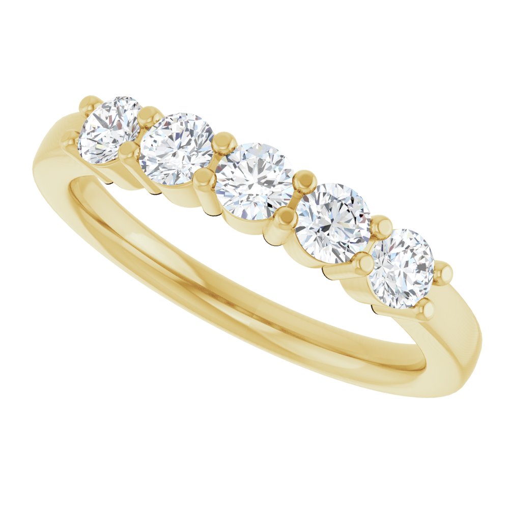 14K Yellow 5/8 CTW Lab-Grown Diamond Anniversary Band