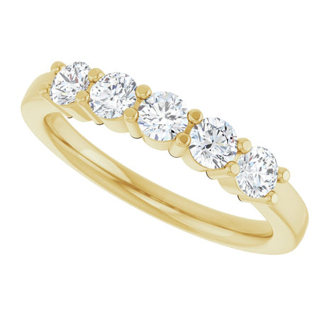 14K Yellow 5/8 CTW Lab-Grown Diamond Anniversary Band