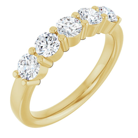 14K Yellow Gold 1 CTW Lab-Grown Diamond Anniversary Band