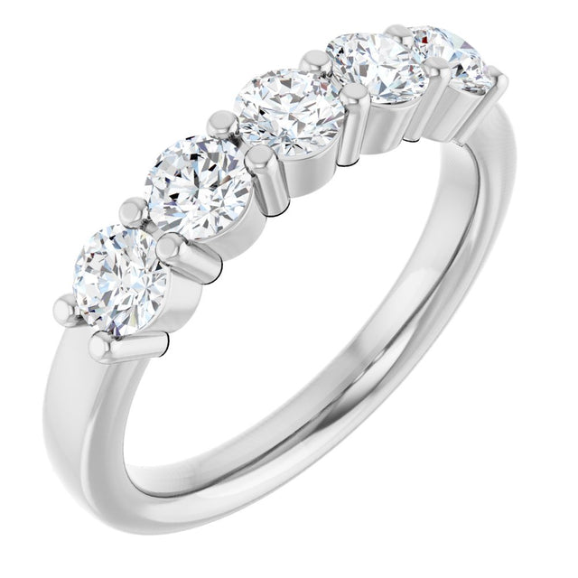 14K White Gold 1 CTW Lab-Grown Diamond Anniversary Band