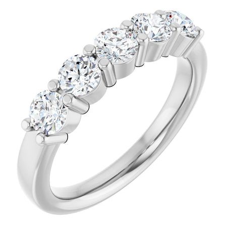 14K White Gold 1 CTW Lab-Grown Diamond Anniversary Band