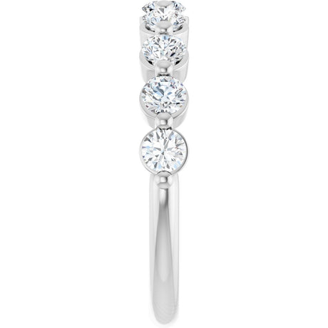 14K White Gold 9/10 CTW Lab-Grown Diamond Anniversary Band