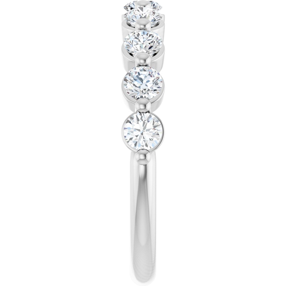 14K White Gold 9/10 CTW Natural Diamond Anniversary Band