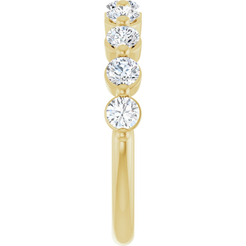 14K Yellow Gold 9/10 CTW Lab-Grown Diamond Anniversary Band