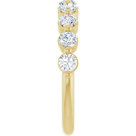 14K Yellow Gold 9/10 CTW Lab-Grown Diamond Anniversary Band