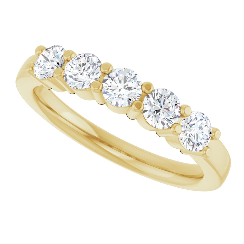 14K Yellow Gold 3/4 CTW Lab-Grown Diamond Anniversary Band