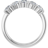 14K White Gold 1 CTW Lab-Grown Diamond Anniversary Band