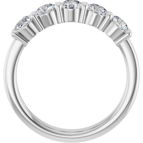 14K White Gold 1 CTW Lab-Grown Diamond Anniversary Band