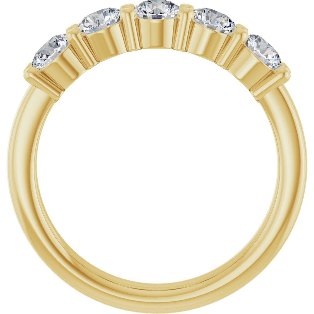 14K Yellow Gold 1 CTW Lab-Grown Diamond Anniversary Band
