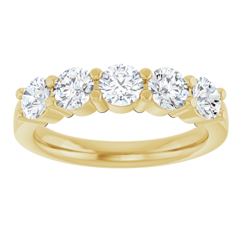 14K Yellow 1 1/3 CTW Natural Diamond Anniversary Band