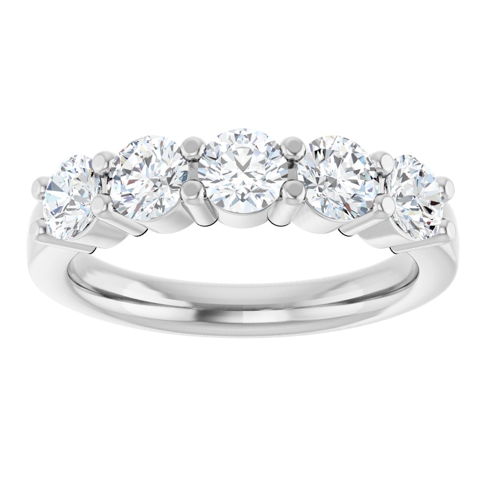 14K White 1 1/4 CTW Lab-Grown Diamond Anniversary Band