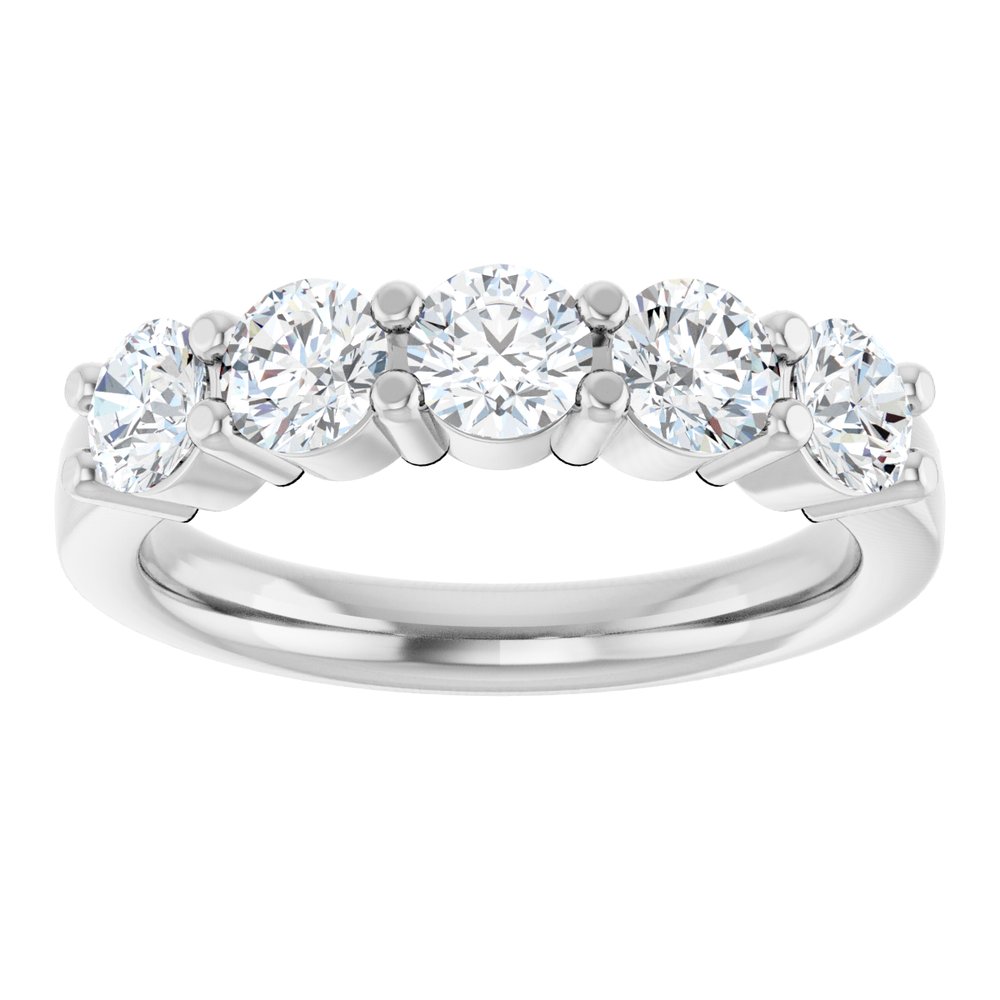 14K White Gold 1 1/3 CTW Natural Diamond Anniversary Band