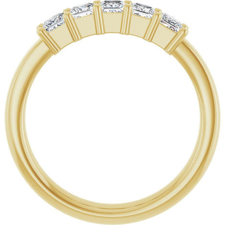 14K Yellow 5/8 CTW Natural Diamond Anniversary Band