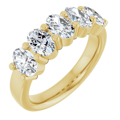 14K Yellow Gold 2 CTW Lab-Grown Diamond Anniversary Band