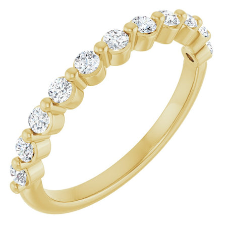 14K Yellow 1/2 CTW Natural Diamond Anniversary Band