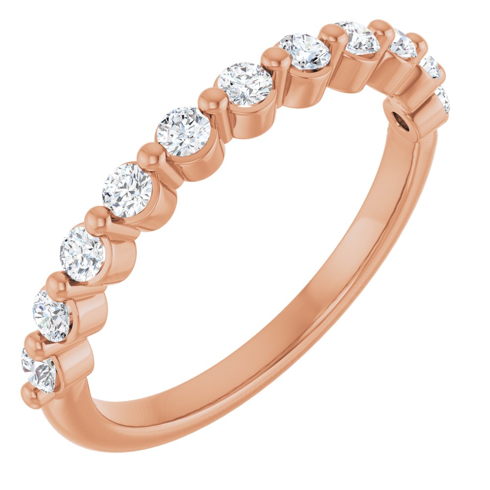 14K Rose Gold 1/3 CTW Lab-Grown Diamond Anniversary Band