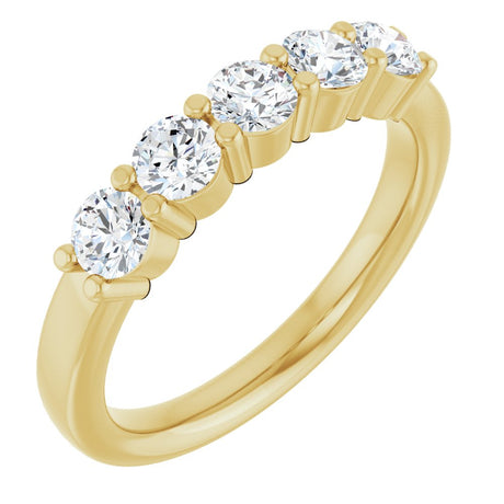 14K Yellow Gold 3/4 CTW Lab-Grown Diamond Anniversary Band