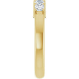 14K Yellow 5/8 CTW Natural Diamond Anniversary Band