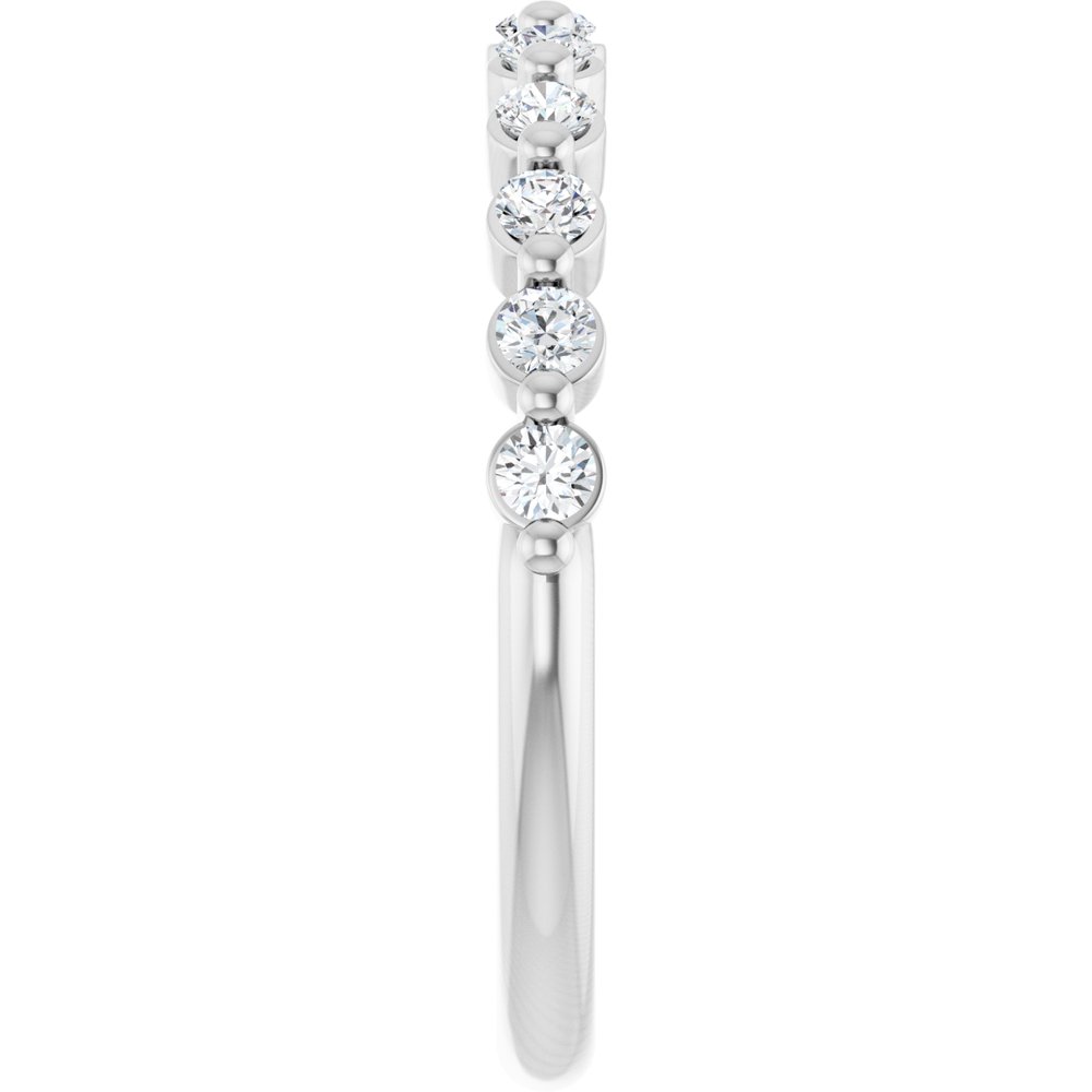 14K White Gold 1/2 CTW Natural Diamond Anniversary Band