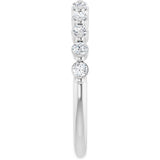 14K White Gold 1/2 CTW Natural Diamond Anniversary Band