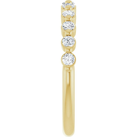 14K Yellow 1/2 CTW Lab-Grown Diamond Anniversary Band