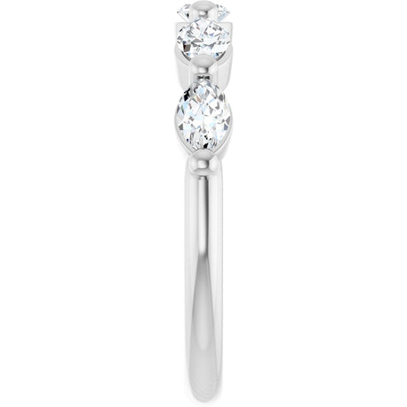 14K White Gold 1 CTW Lab-Grown Diamond Anniversary Band
