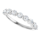 14K White 5/8 CTW Lab-Grown Diamond Anniversary Band