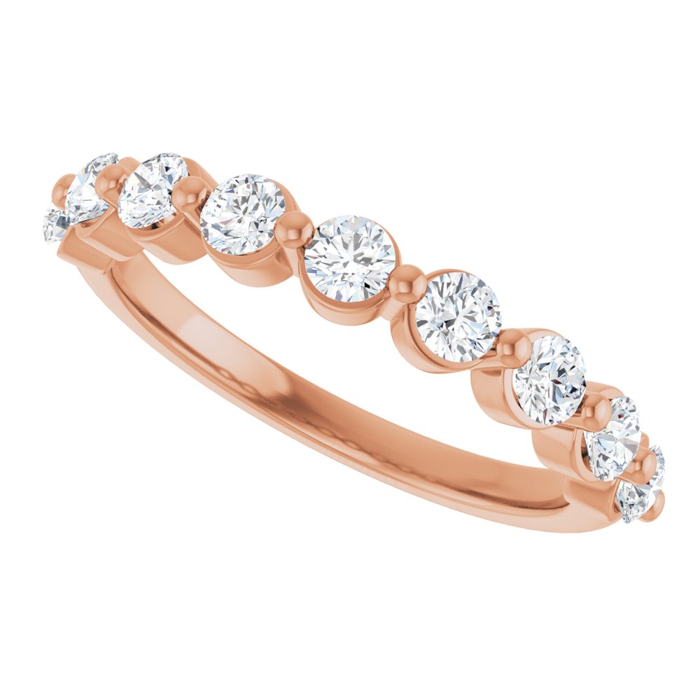14K Rose Gold 5/8 CTW Lab-Grown Diamond Anniversary Band